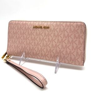 Michael Kors Large Continental Wallet Powder Blush Signature
